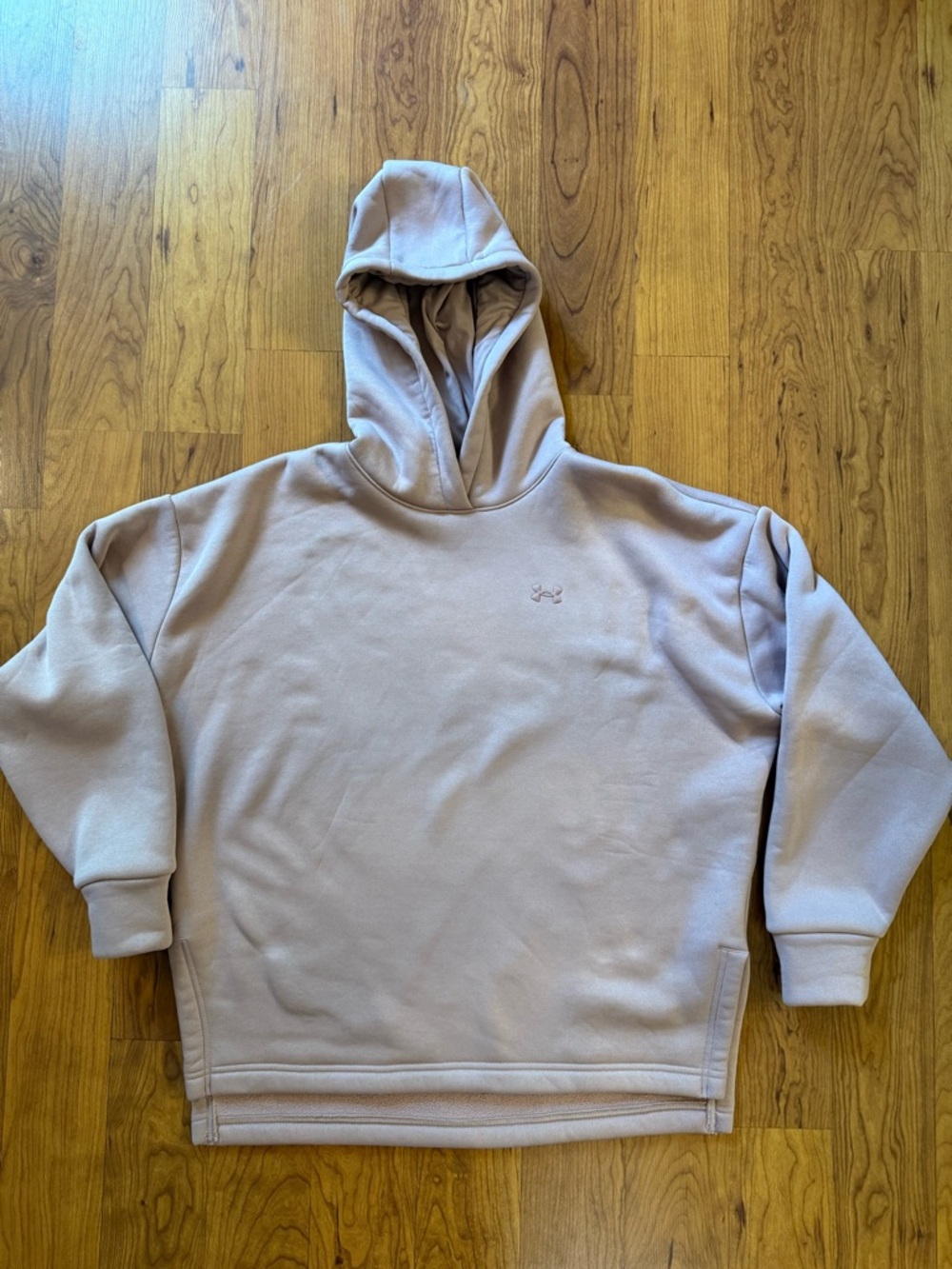 Under Armour Medium Mauve/Dusty Pink Armour Fleece Hoodie, Like New